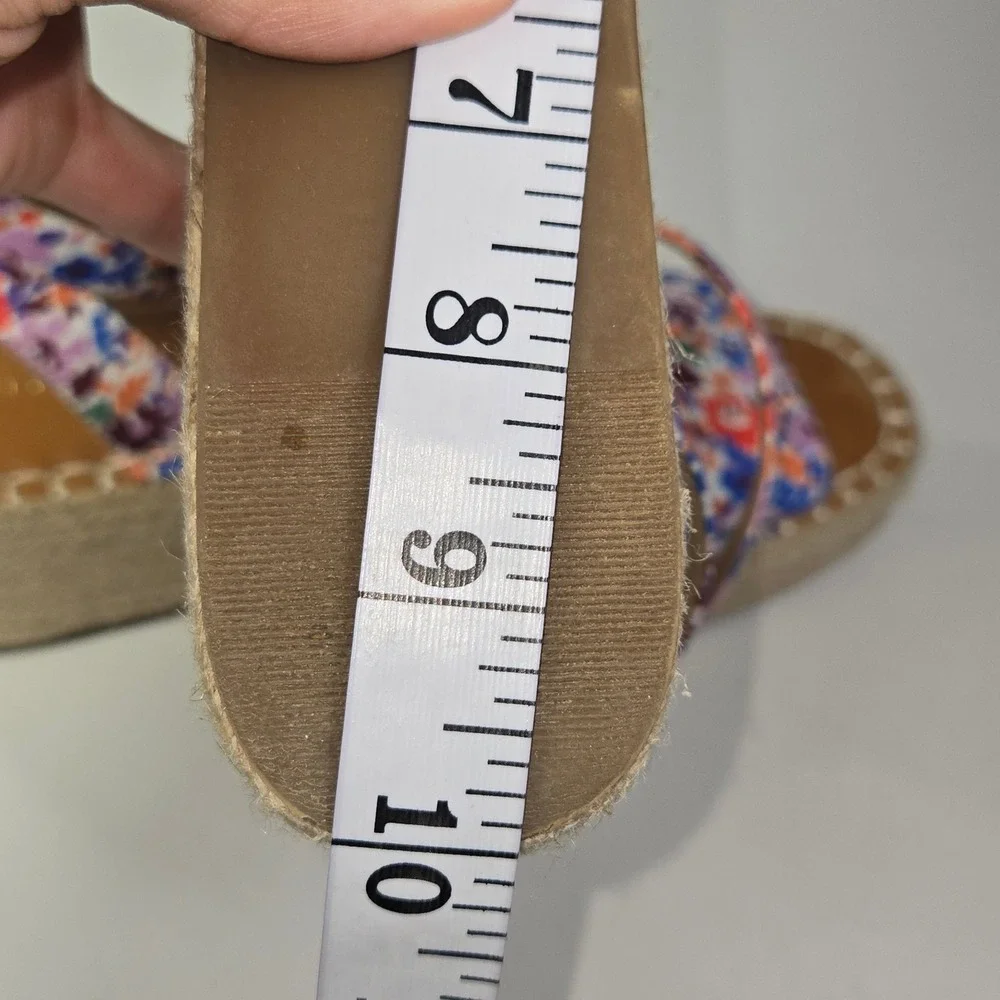 Kelly & Katie Faydrena Floral Espadrille Wedge Sandals Multi Color Womens‎ 8.5M